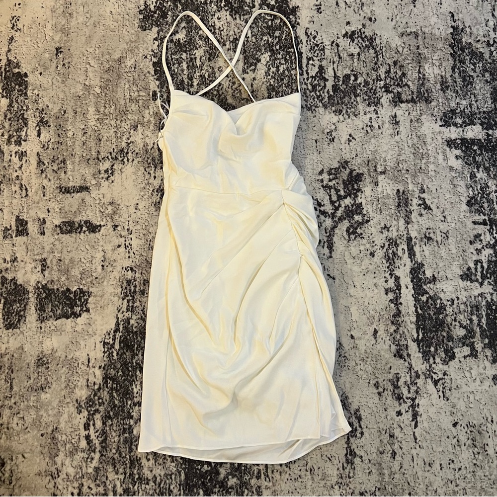 amanda uprichard jasalina side ruched dress bridal - Picture 3 of 11